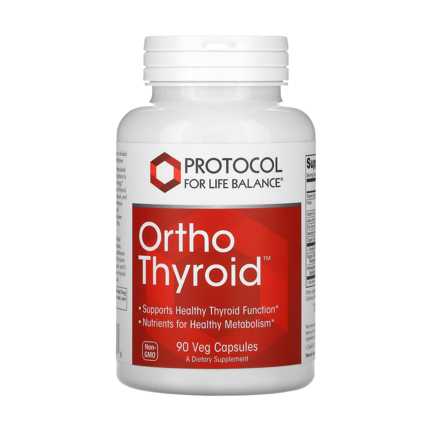 Комплекс Підтримка щитовидної залози Protocol For Life Balance Ortho Thyroid, 90 вегетаріанських капсул