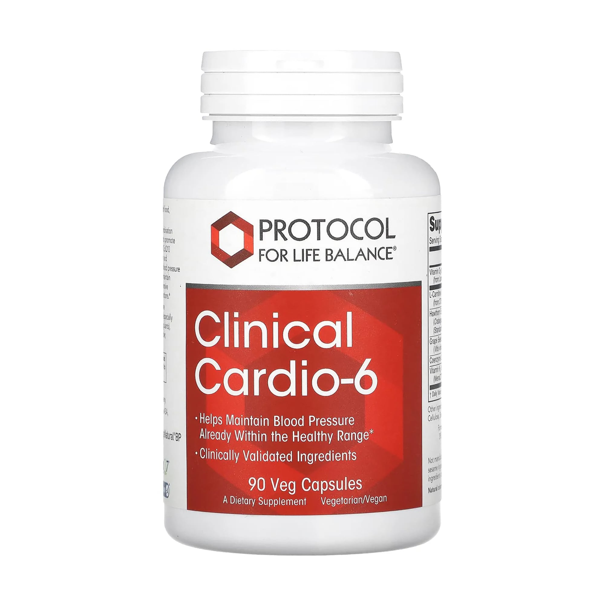 Підтримка здоров'я серцево-судинної системи Protocol For Life Balance Clinical Cardio-6, 90 вегетаріанських капсул